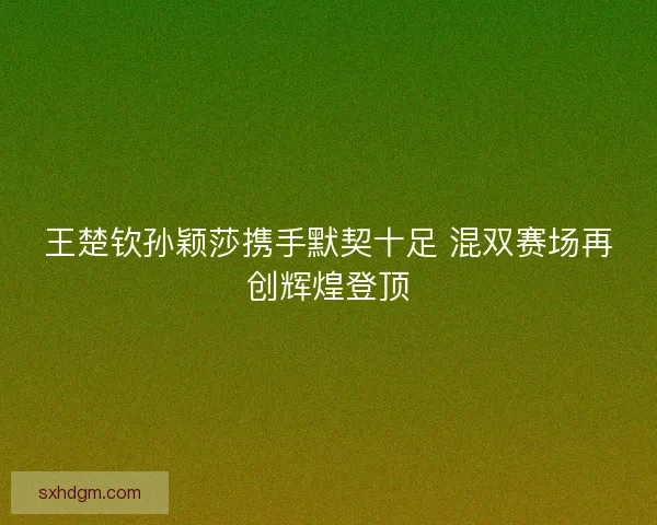 王楚钦孙颖莎携手默契十足 混双赛场再创辉煌登顶
