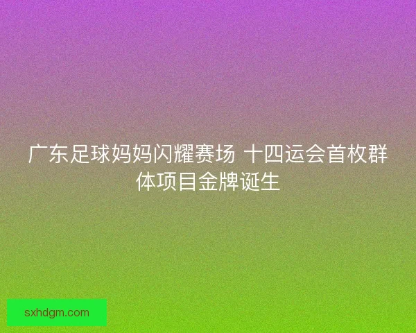 广东足球妈妈闪耀赛场 十四运会首枚群体项目金牌诞生